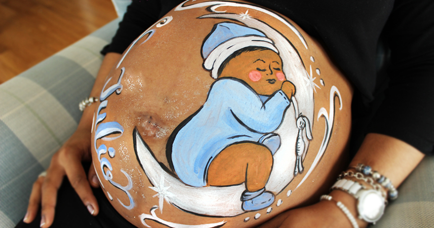 Barrigas de embarazadas pintadas que te inspirarán  Etapa Infantil