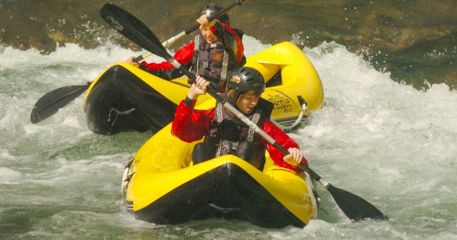 Open kayak en el Noguera Pallaresa
