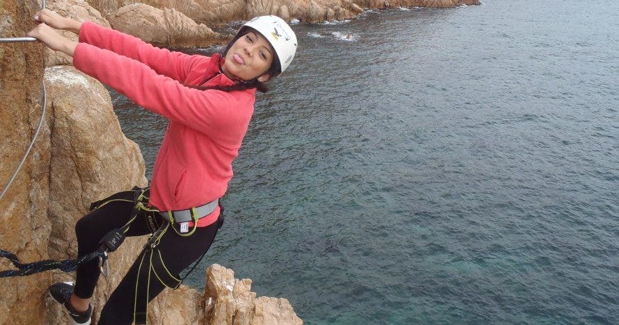 Vía ferrata sobre el mar en Cala Molí, Sant Feliu de Guíxols