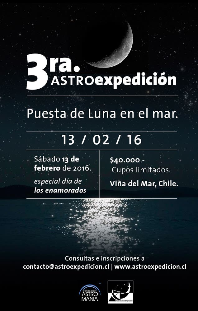 3ra Astroexpedición - Puesta de Luna en el Mar