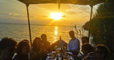 Cata de vinos paseando en barca por la Albufera