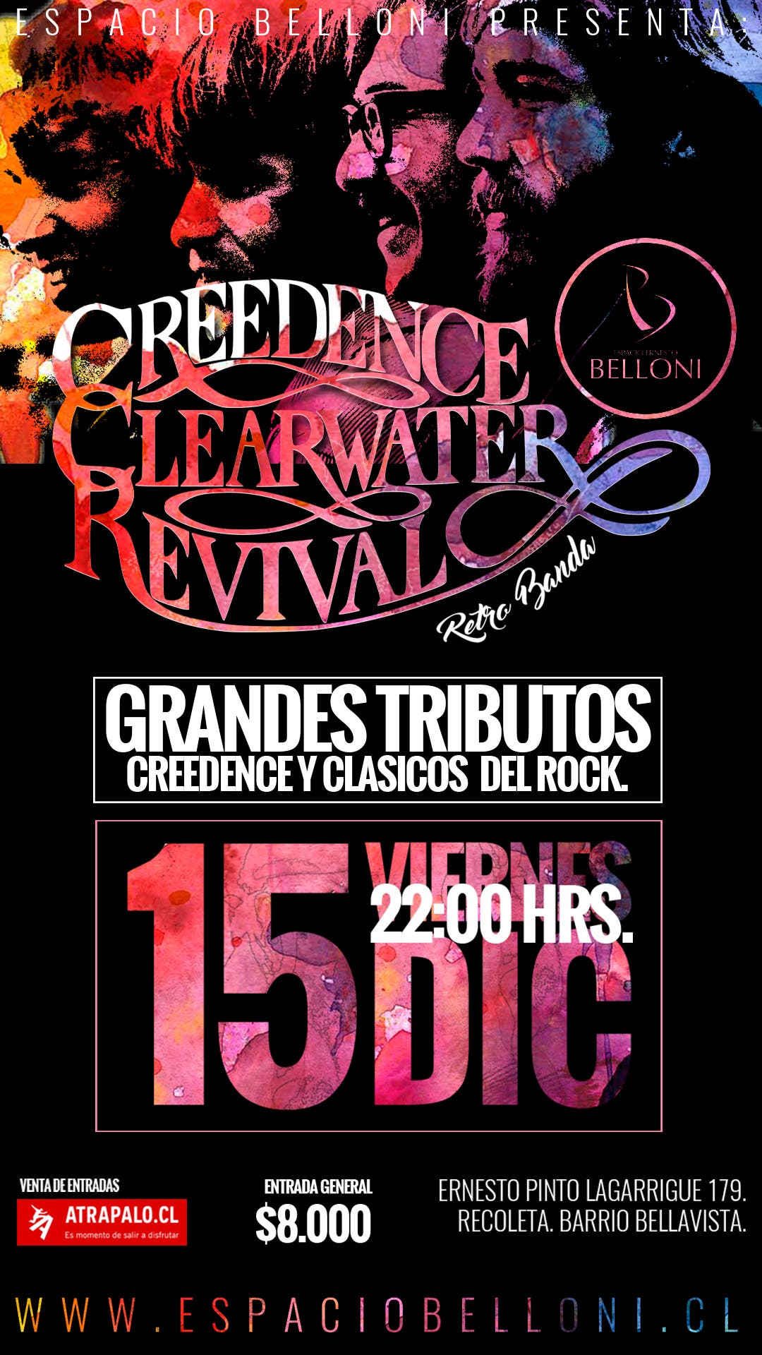 Creedence y Clásicos del Rock - Grandes tributos en Espacio Belloni
