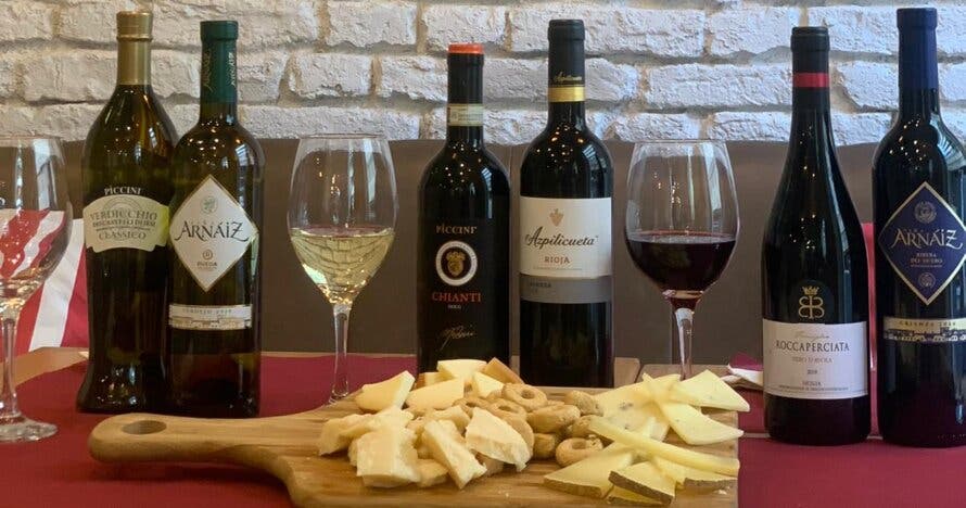 Experiencia Gourmet: Vinos y Quesos Italianos Premium en cata
