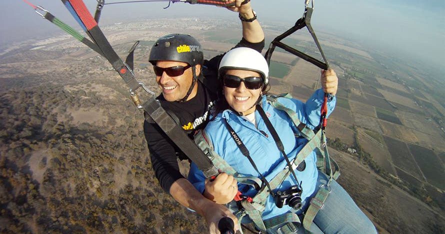 Vuelo en parapente, foto y video desde Las Vizcachas