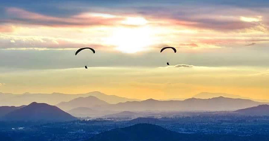 Vuelo en parapente, foto y video desde Las Vizcachas