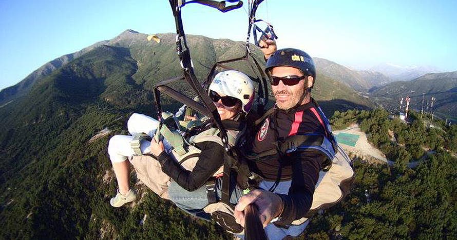 Vuelo en parapente, foto y video desde Las Vizcachas