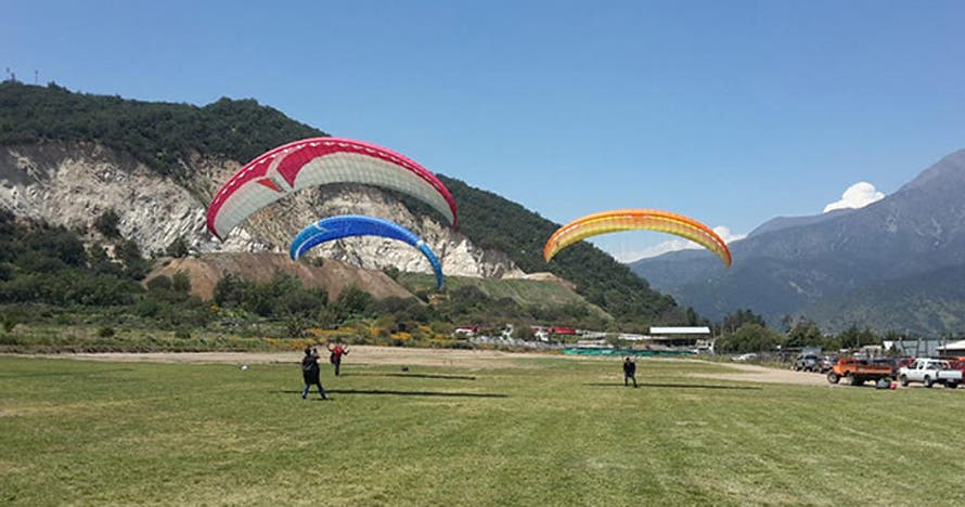 Vuelo en parapente, foto y video desde Las Vizcachas