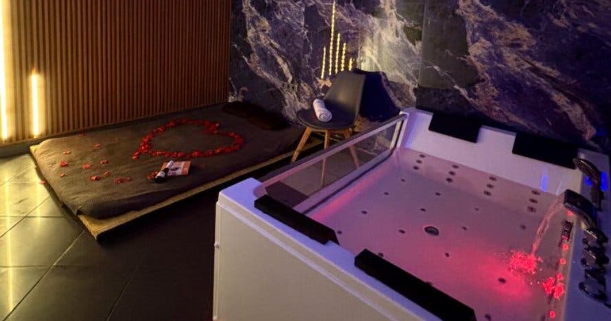 Relajación y amor: masaje ecológico, jacuzzi y bombones en pareja