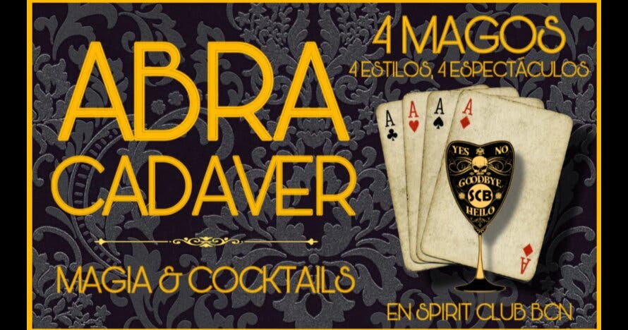 Abracadaver, Magia & Cocktails - Luis Pardo, Marín, Isaác, Matas.