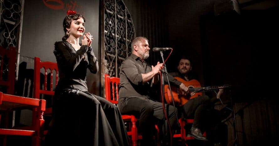 Espectáculo de flamenco local