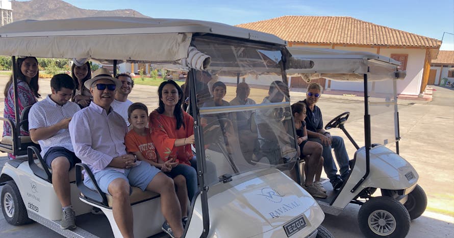 Tour en carrito de golf y degustación de 6 vinos, Viña Ravanal