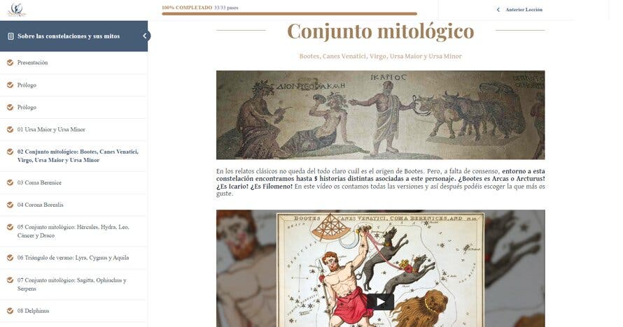 Mitología de las Constelaciones, un curso online fascinante