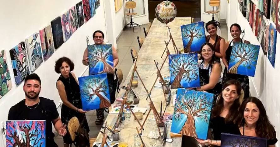 Pintura y vino, una experiencia creativa y social