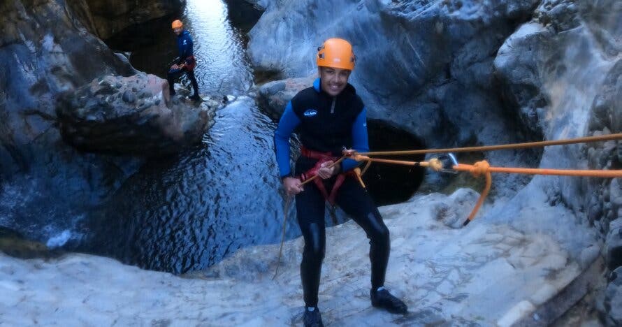 Iniciación al barranquismo en el Rio Guadalmina