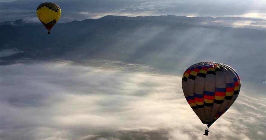 Vuelo en Globo: los campos vizcaínos a vista de pájaro
