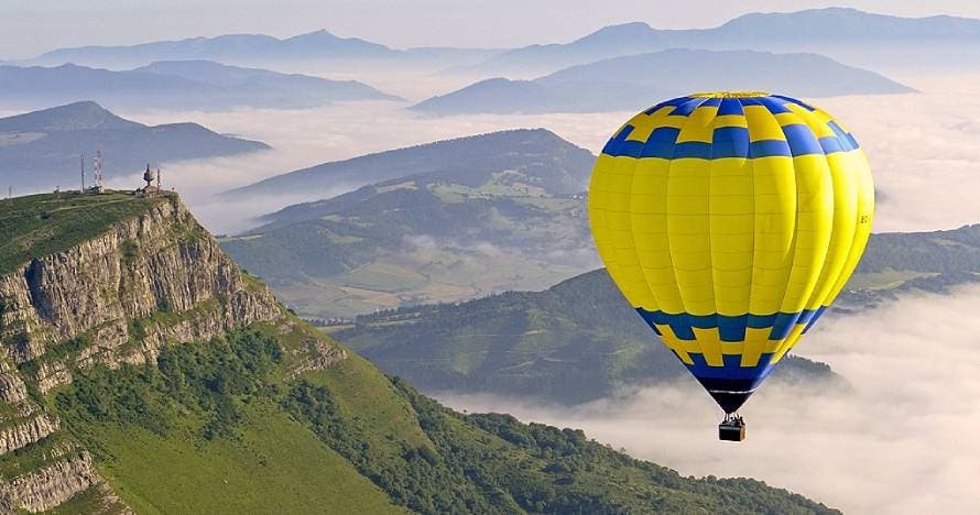Vuelo en Globo: los campos vizcaínos a vista de pájaro