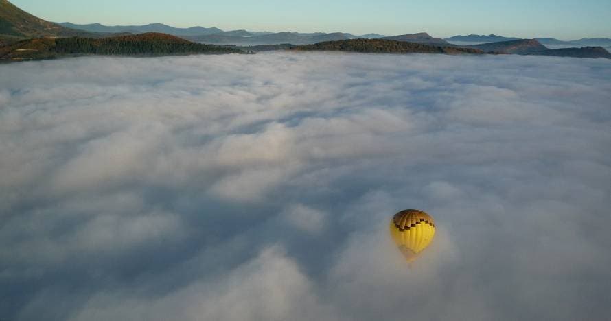 Vuelo en Globo: los campos vizcaínos a vista de pájaro