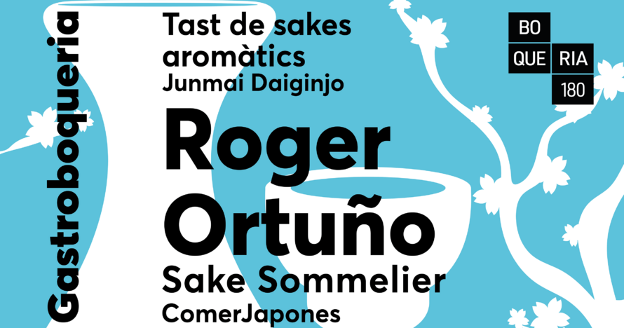 Cata de sakes aromáticos: junmai daiginjo. Mercado de la Boqueria.