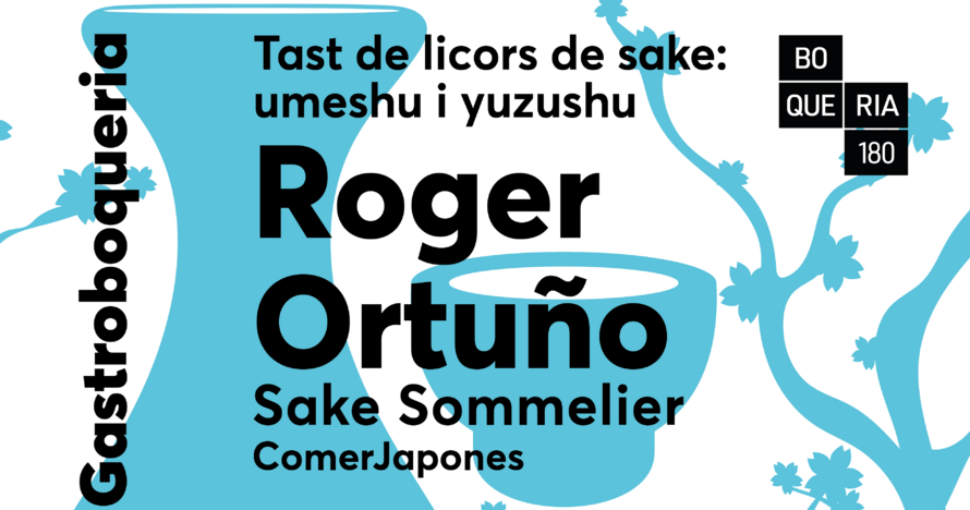 Cata de licores de sake: umeshu y yuzushu. Mercado de la Boqueria