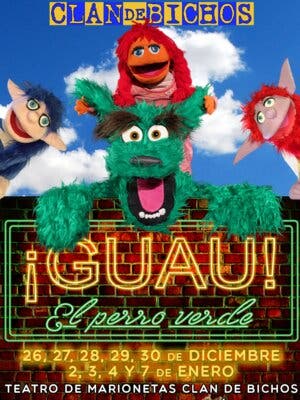 ¡Guau! El perro verde