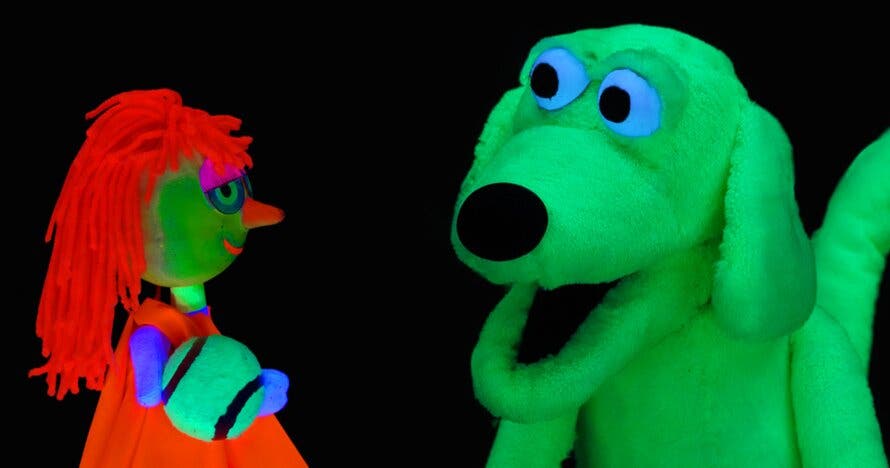¡Guau! El perro verde