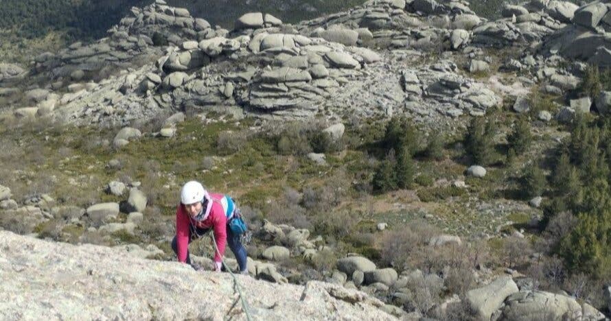 Escalada guiada en la Pedriza