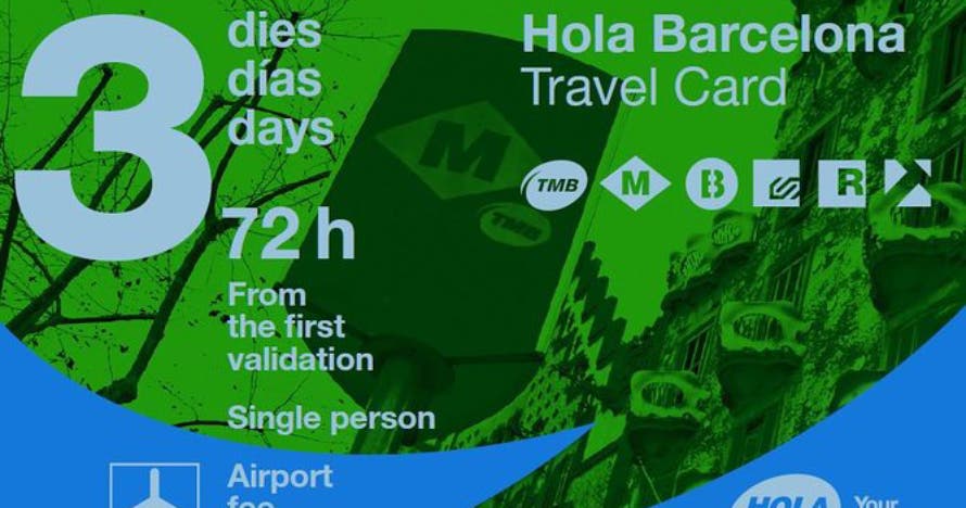 Hola Barcelona Travel Card, Tarjetas de transporte