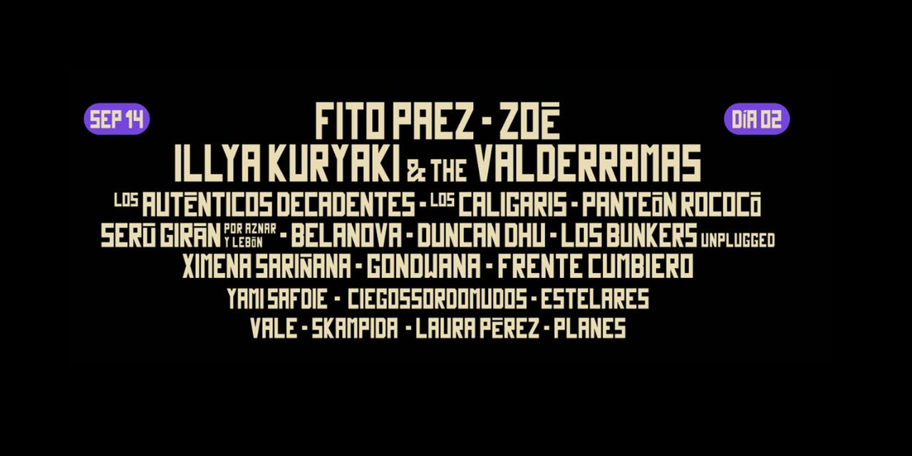 Festival Cordillera 13 y 14 de septiembre