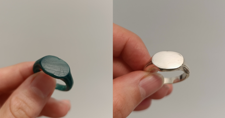 Crea tu anillo de plata de ley en una galería de arte