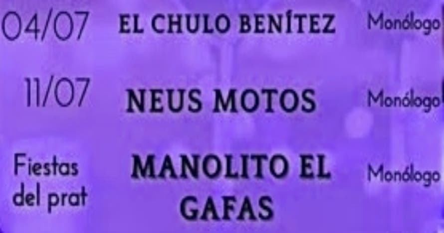 Monólogos con cena en la terraza del ciutat del Prat