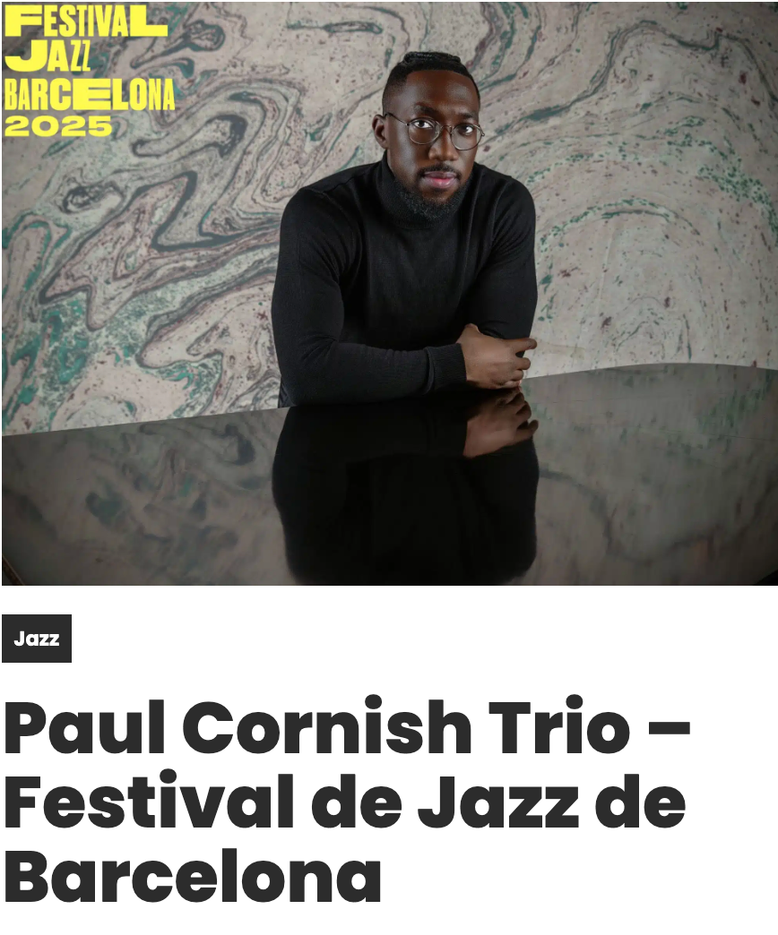 Paul Cornish Trio - Festival de Jazz de Barcelona