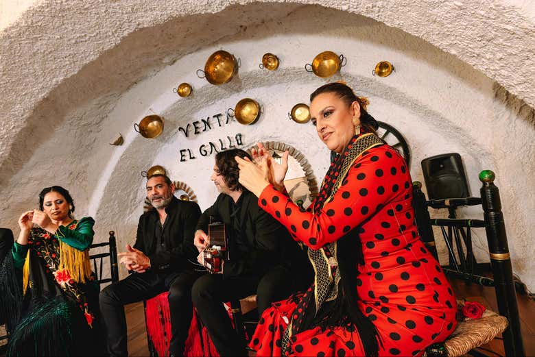 Espectáculo flamenco en el tablao Venta el Gallo