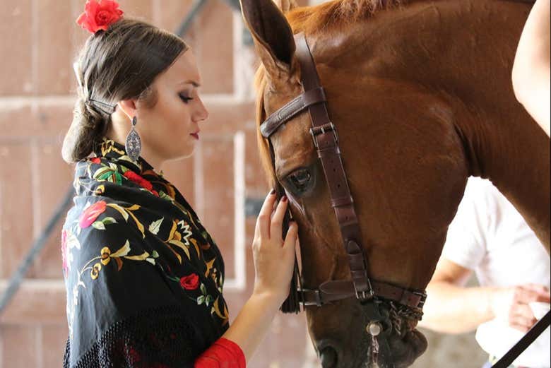 Espectáculo ecuestre en las Caballerizas Reales
