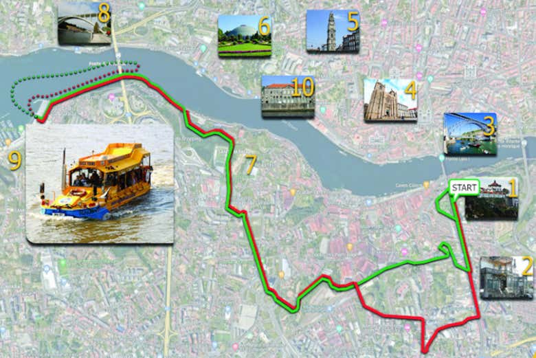 Tour en autobús anfibio por Oporto