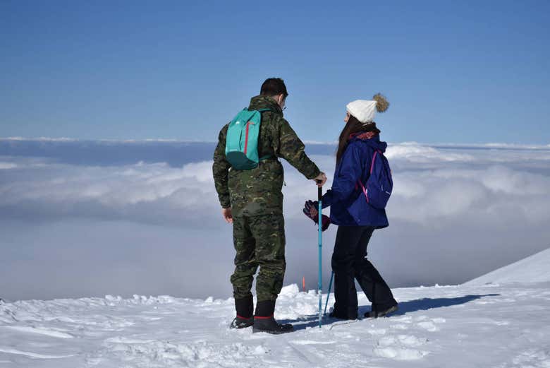 Paseo con raquetas de nieve por Sierra Nevada