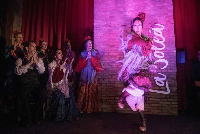 Espectáculo flamenco en el tablao La Soleá