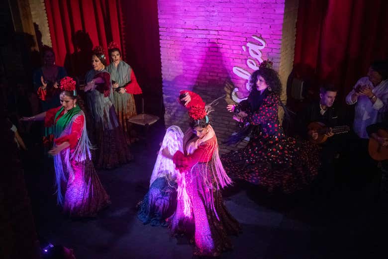 Espectáculo flamenco en el tablao La Soleá