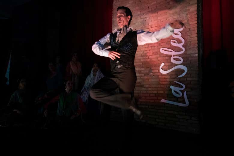 Espectáculo flamenco en el tablao La Soleá