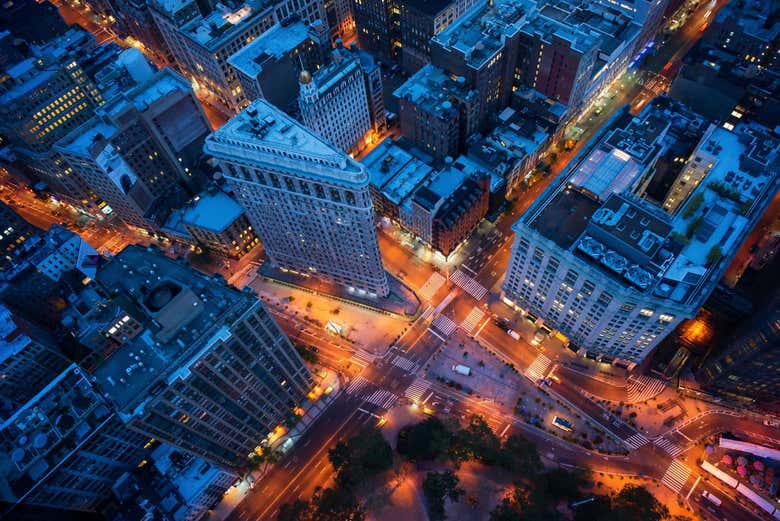 Paseo nocturno en helicóptero por Nueva York