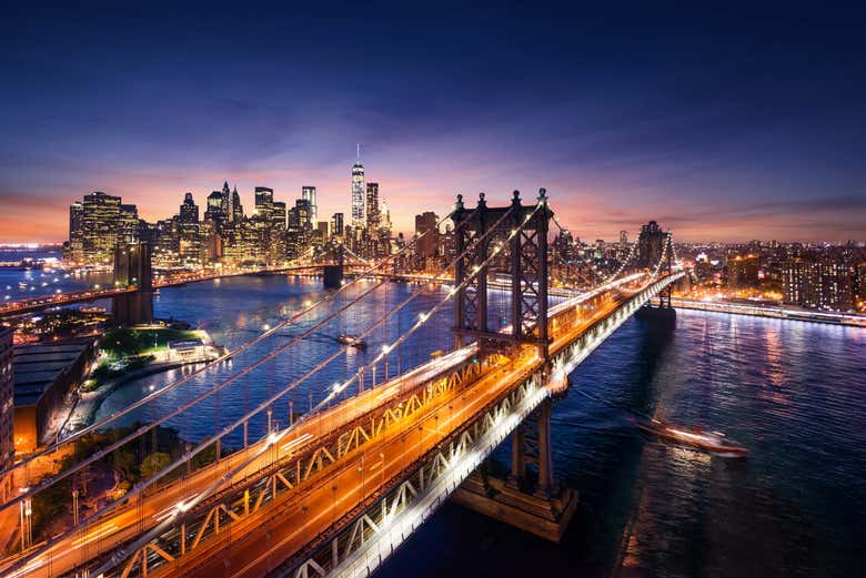 Paseo nocturno en helicóptero por Nueva York