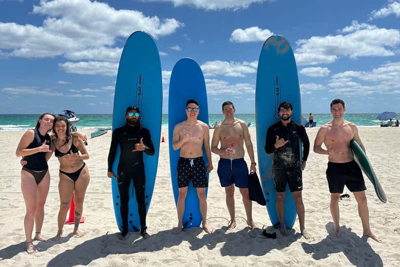Curso de surf en Miami