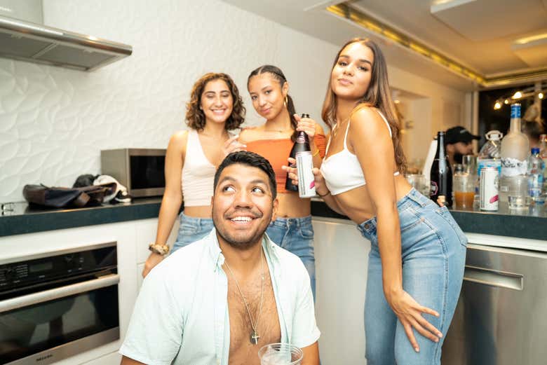 Fiesta en barco por Miami