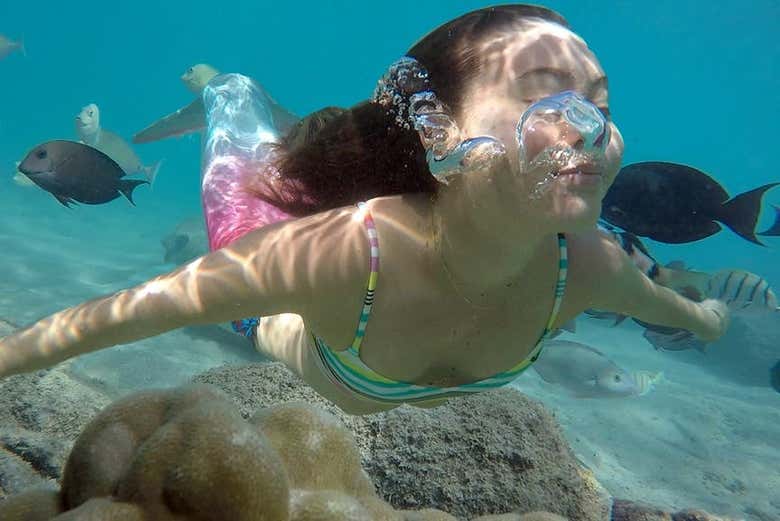 Snorkel en la playa del Escambrón