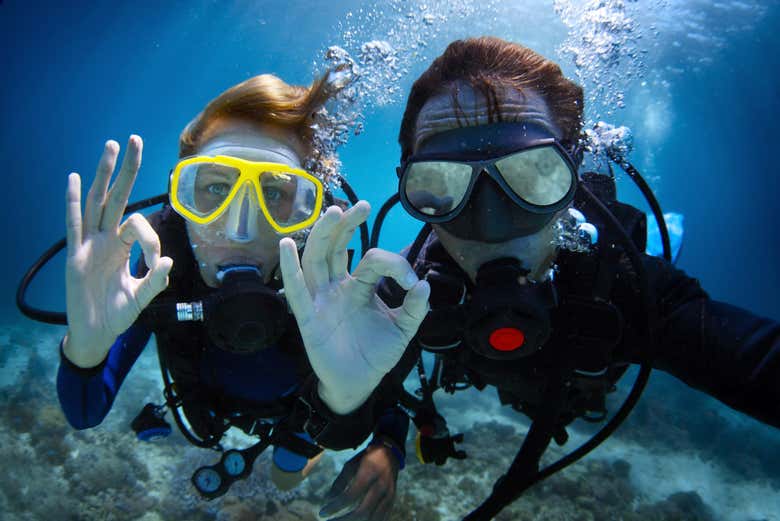 Bautismo de buceo en San Juan