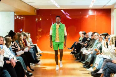 Entrada a un desfile de moda en las Galeras Lafayette