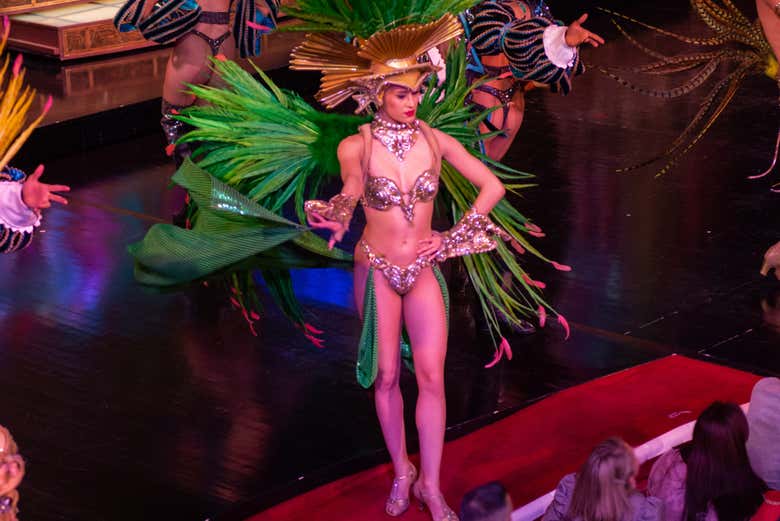 Cena y espectáculo en el Moulin Rouge + Transporte al centro de París