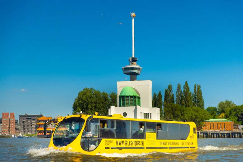 Tour en autobús anfibio por Róterdam