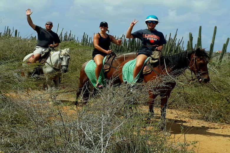 Paseo a caballo por el norte de Aruba