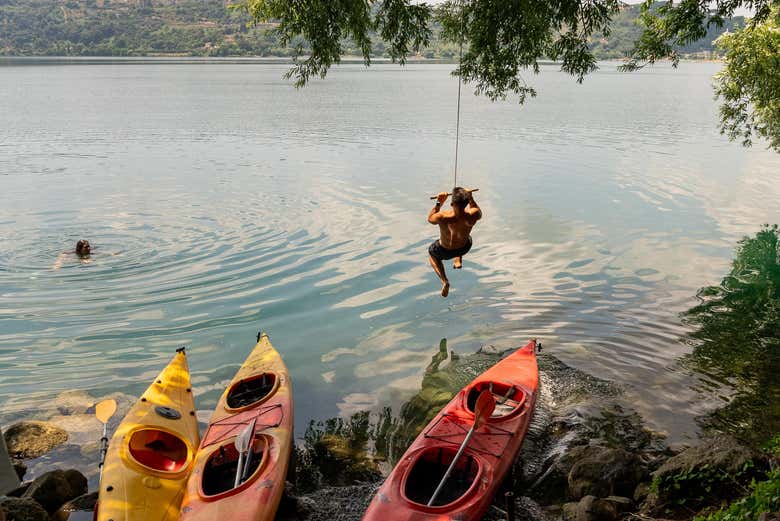 Tour en kayak por el lago Albano