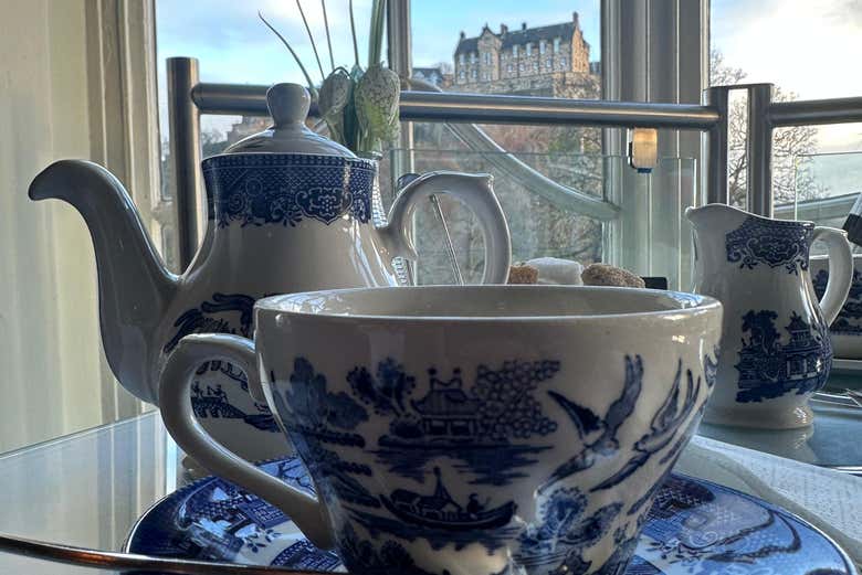 Té de la tarde con vistas al Castillo de Edimburgo
